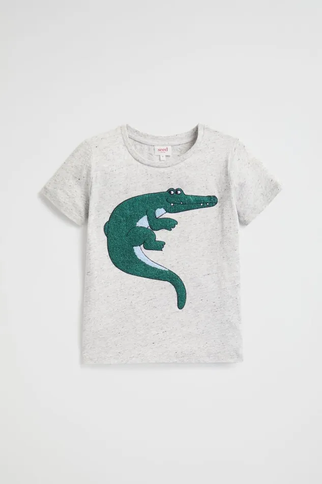 TShirts and Tops Boy Seed Heritage Croc Tee Cloudy Marle