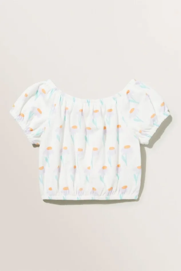 TShirts and Tops Girl Seed Heritage Terry Towel Top Vintage White