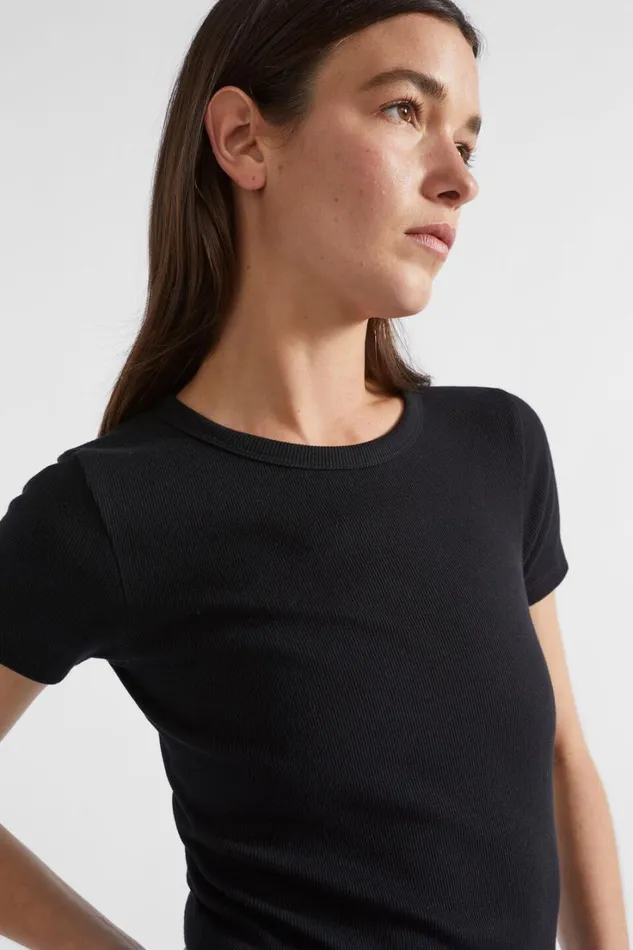 TShirts and Tops Woman Seed Heritage Core Rib Tee Black