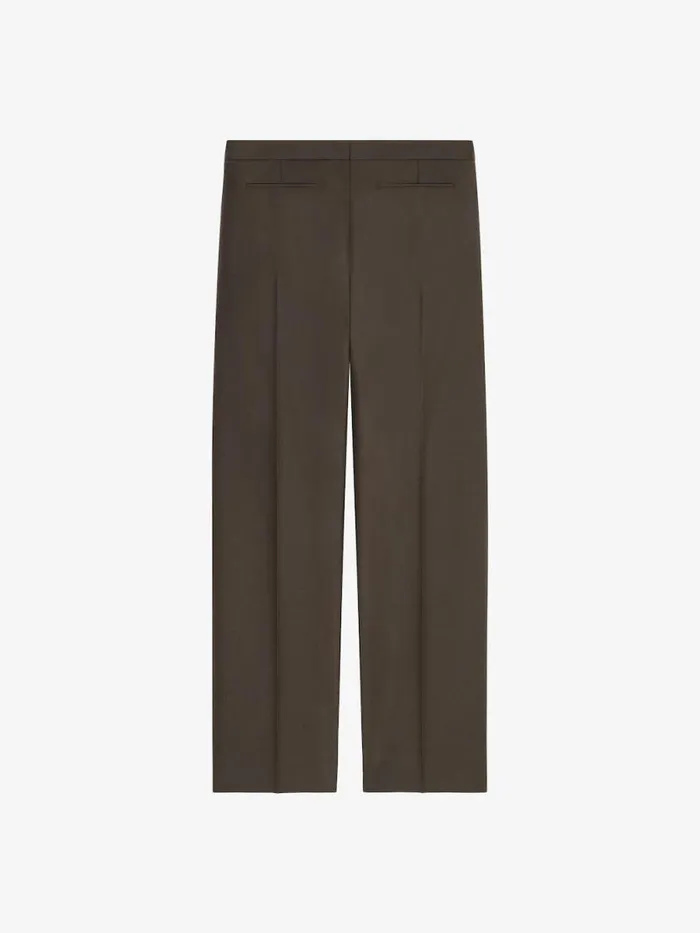 Tailored Pants In Wool Military Green Men Givenchy Pants and Shorts