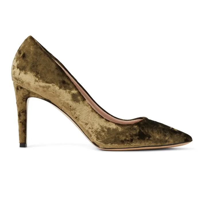 Telma Pointed Toe Pump Olive Velvet Women Bruno Magli Pumps Telma Pointed Toe Pump Olive Velvet Women Bruno Magli Pumps