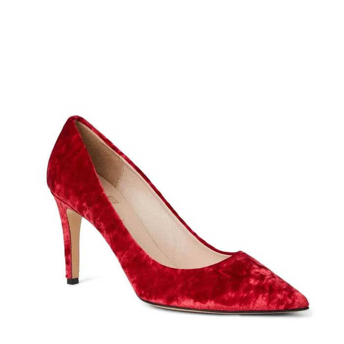 Telma Pointed Toe Pump Red Velvet Women Bruno Magli Heels