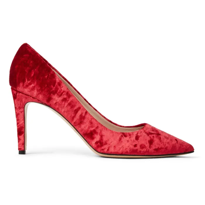 Telma Pointed Toe Pump Red Velvet Women Bruno Magli Heels Telma Pointed Toe Pump Red Velvet Women Bruno Magli Heels