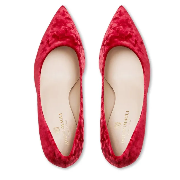 Telma Pointed Toe Pump Red Velvet Women Bruno Magli Heels Telma Pointed Toe Pump Red Velvet Women Bruno Magli Heels