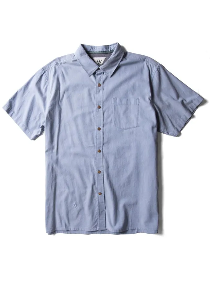 The Box Eco Ss Shirt Blu 8211 Blue Men Vissla Shirts and Flannels
