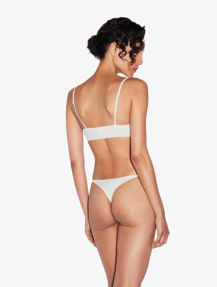 Thong In Lys With Embroidered Tulle Lingerie La Perla G String and Thong