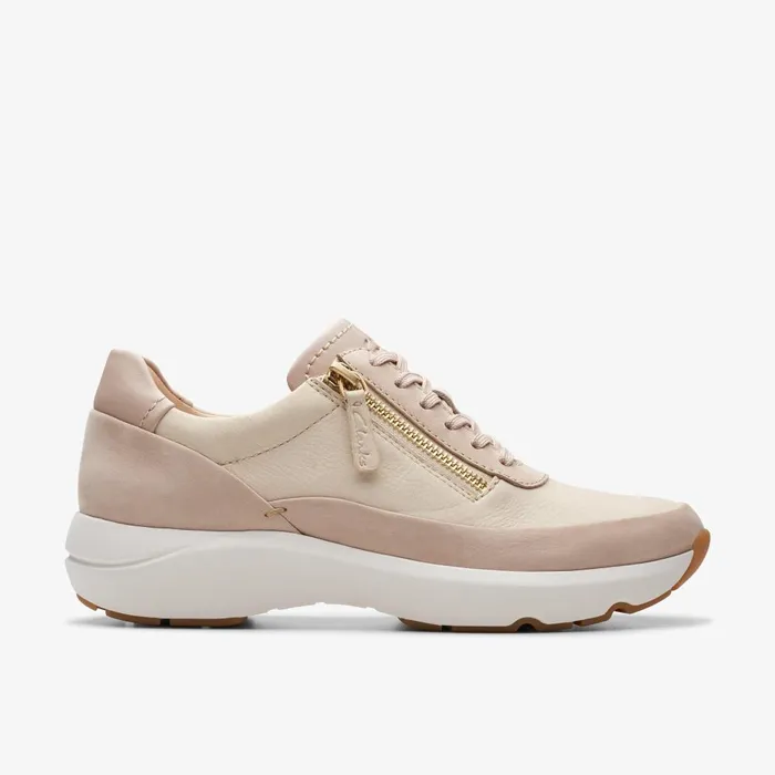 Tivoli Zip Sand Combination Women Clarks Sneakers
