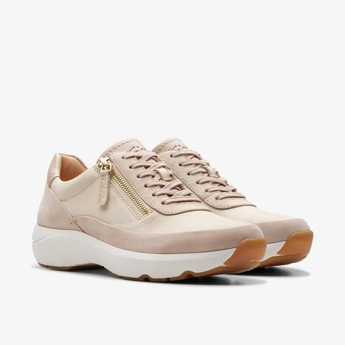 Tivoli Zip Sand Combination Women Clarks Sneakers