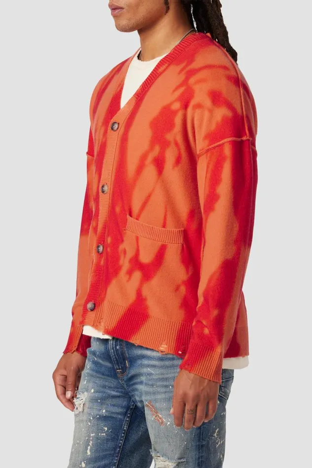 Tops and Sweaters Men Hudson Jeans Cardigan Orange Streak Tops and Sweaters Men Hudson Jeans Cardigan Orange Streak