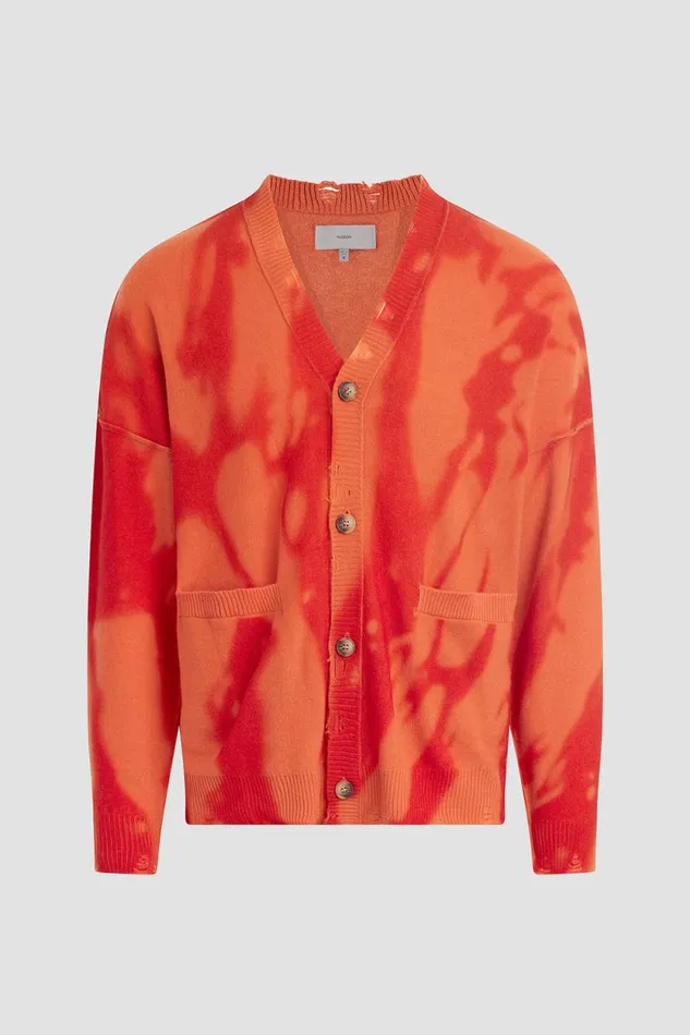 Tops and Sweaters Men Hudson Jeans Cardigan Orange Streak Tops and Sweaters Men Hudson Jeans Cardigan Orange Streak