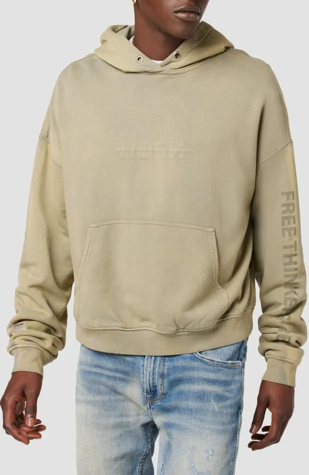Tops and Sweaters Men Hudson Jeans Crop Hoodie Aluminum