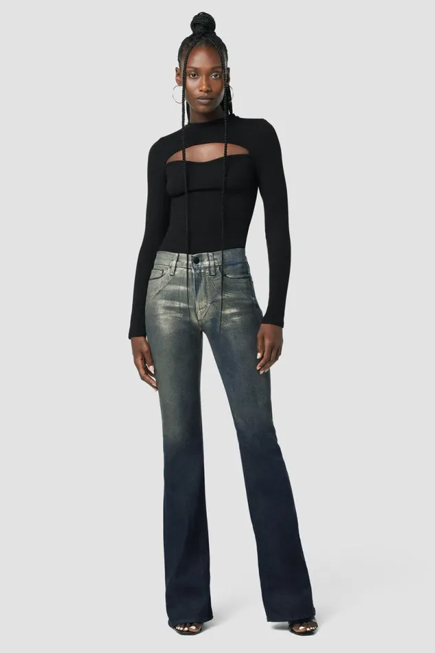 Tops and Sweaters Women Hudson Jeans Sweetheart Cut Out Bodysuit Black Tops and Sweaters Women Hudson Jeans Sweetheart Cut Out Bodysuit Black