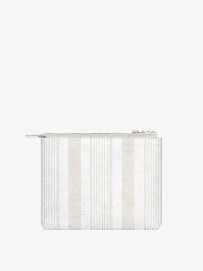 Travel Pouch In Cotton Towelling With Stripes Ivory Men Givenchy Wallets and Card Holders