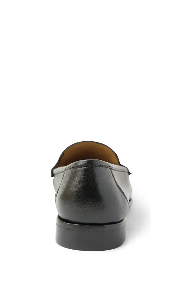 Trieste Classic Leather Moccasin 8211 Black Cervo Men Bruno Magli Dress Shoes