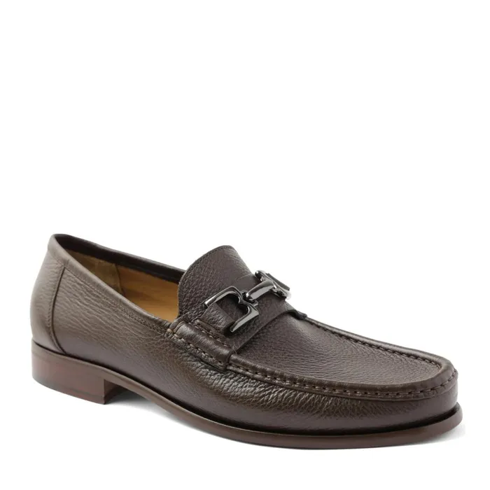 Trieste Classic Leather Moccasin 8211 Dark Brown Cervo Men Bruno Magli Casual Shoes