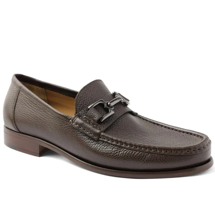 Trieste Classic Leather Moccasin 8211 Dark Brown Cervo Men Bruno Magli Casual Shoes