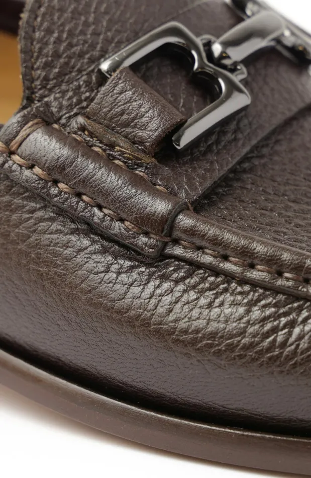 Trieste Classic Leather Moccasin 8211 Dark Brown Cervo Men Bruno Magli Casual Shoes