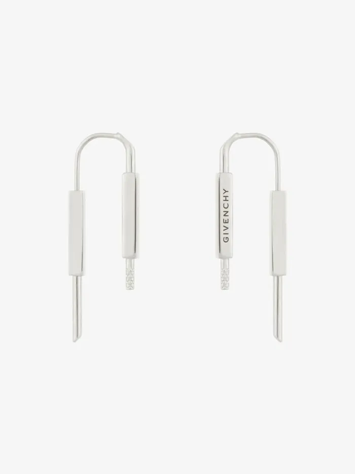 U Lock Earrings In Metal Silvery WomenMen Givenchy Jewelry
