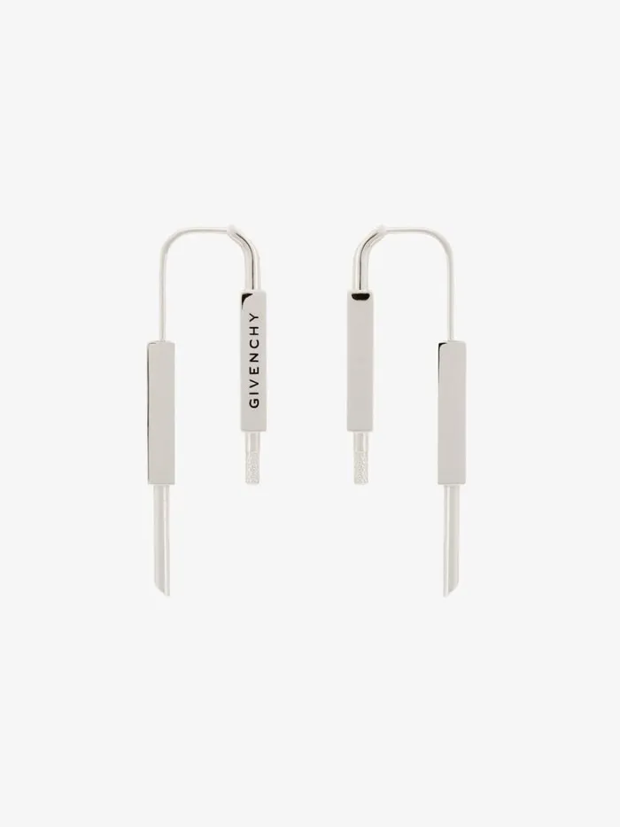 U Lock Earrings In Metal Silvery WomenMen Givenchy Jewelry