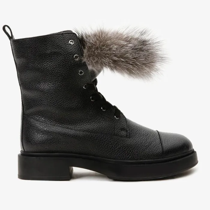 Vinci Leather Boots and Booties The Kajapati Black Leather Natural Fur Mid Calf Boot 8211 Women Vinci Leather Boots and Booties The Kajapati Black Leather Natural Fur Mid Calf Boot 8211 Women