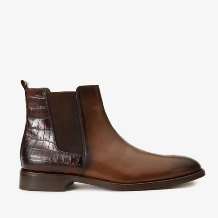 Vinci Leather Boots The Manby Brown Leather Chelsea Boot 8211 Men