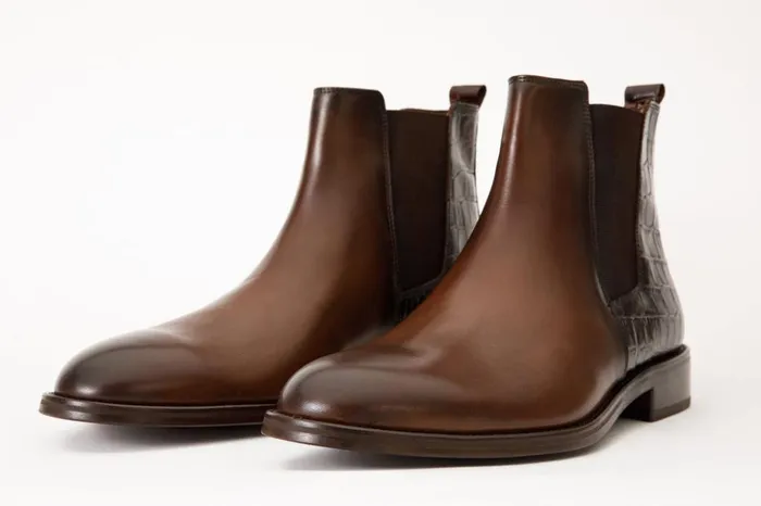 Vinci Leather Boots The Manby Brown Leather Chelsea Boot 8211 Men