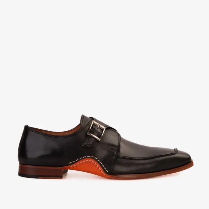 Vinci Leather Dress Shoes The Hagrid Black Single Monk Strap Handmade Shoe 8211 Men Vinci Leather Dress Shoes The Hagrid Black Single Monk Strap Handmade Shoe 8211 Men