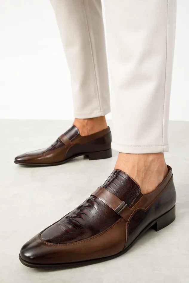 Vinci Leather Dress Shoes The Kazablanka Brown Leather Bit Loafer Shoe 8211 Men