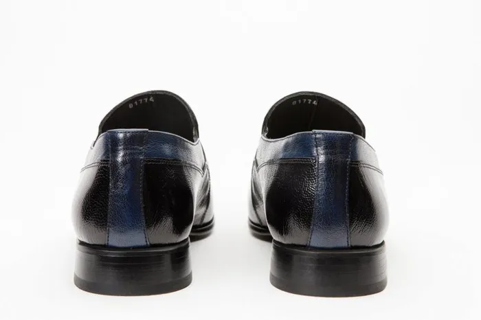 Vinci Leather Dress Shoes The Kazablanka Navy Leather Bit Loafer Shoe 8211 Men