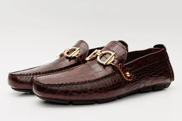Vinci Leather Dress Shoes The Pisa Burgundy Leather Bit Drive Loafer Shoe 8211 Men