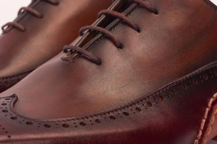 Vinci Leather Dress Shoes The Royal Hand Craft Burgundy Wingtip Oxford Shoe 8211 Men