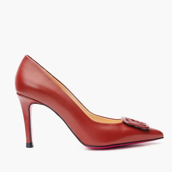 Vinci Leather Heels The Maneadero Dark Red Leather Pump Fuchsia Sole Shoe 8211 Women Vinci Leather Heels The Maneadero Dark Red Leather Pump Fuchsia Sole Shoe 8211 Women