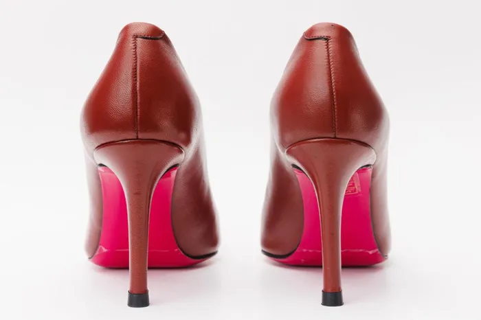 Vinci Leather Heels The Maneadero Dark Red Leather Pump Fuchsia Sole Shoe 8211 Women