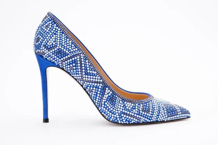Vinci Leather Heels The Nampula Sax Blue Glitter Leather Pump Shoe 8211 Women Vinci Leather Heels The Nampula Sax Blue Glitter Leather Pump Shoe 8211 Women