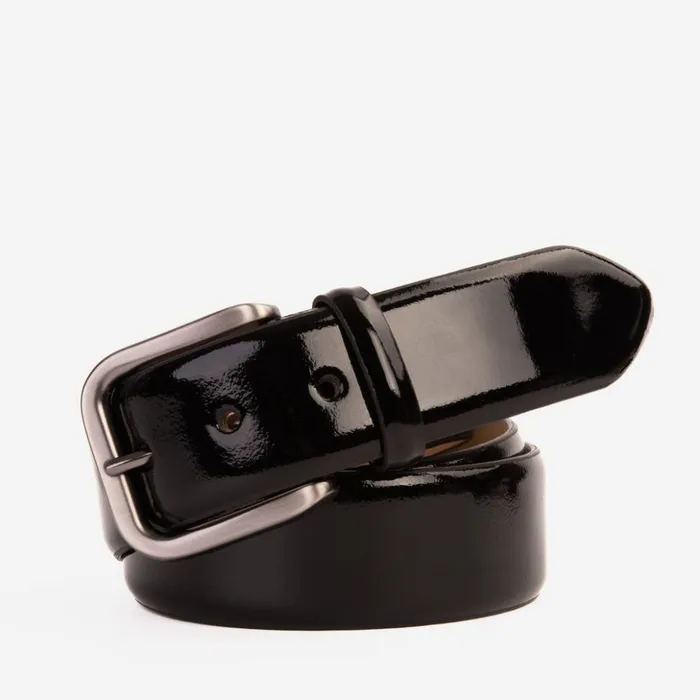 Vinci Leather Leather Belts The Dodoma Black Patent Leather Belt 8211 Men