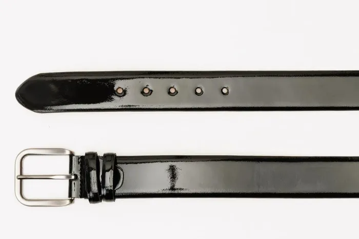 Vinci Leather Leather Belts The Dodoma Black Patent Leather Belt 8211 Men