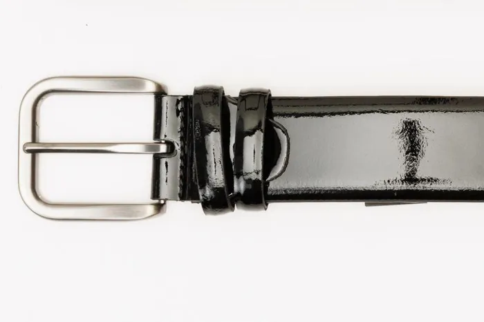 Vinci Leather Leather Belts The Dodoma Black Patent Leather Belt 8211 Men