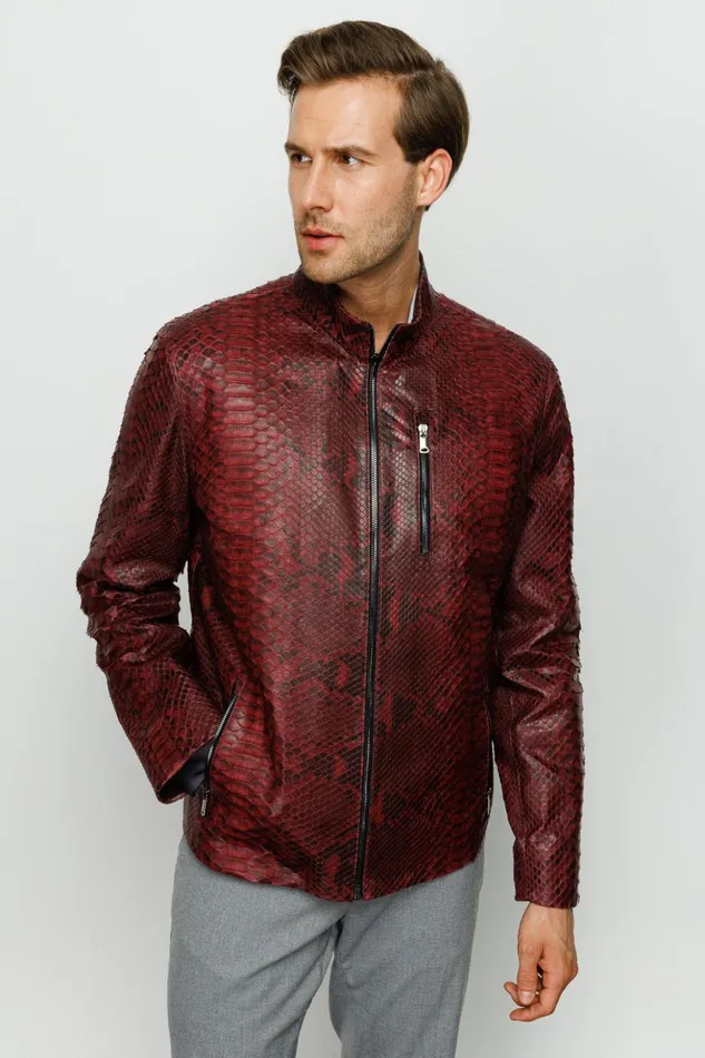 Vinci Leather Leather Jackets The Boss Pythn Burgundy Leather Jacket 8211 Men Vinci Leather Leather Jackets The Boss Pythn Burgundy Leather Jacket 8211 Men
