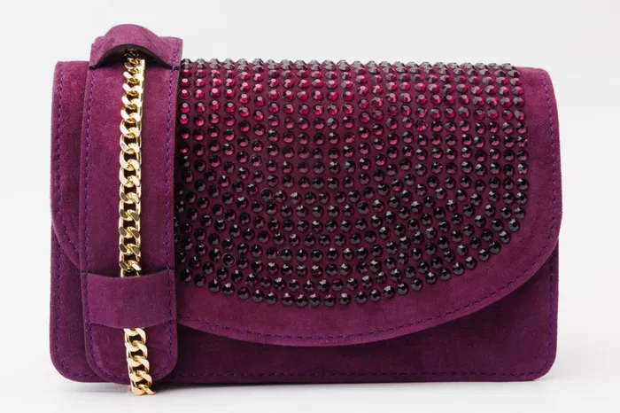 Vinci Leather Sandals The Ailano Purple Leather Handbag 8211 Women