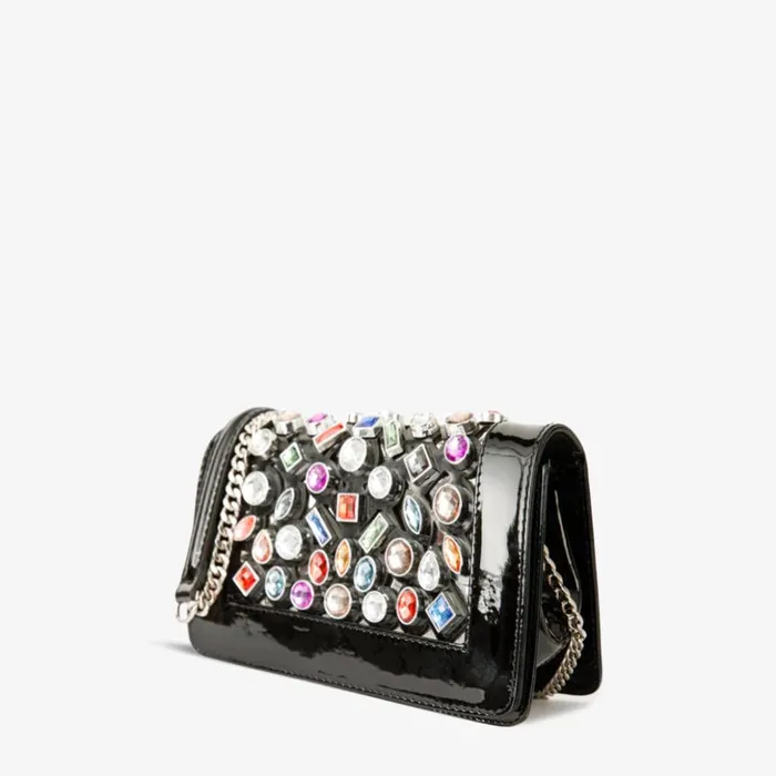 Vinci Leather Sandals The Capadica Black Stony Patent Leather Handbag 8211 Women
