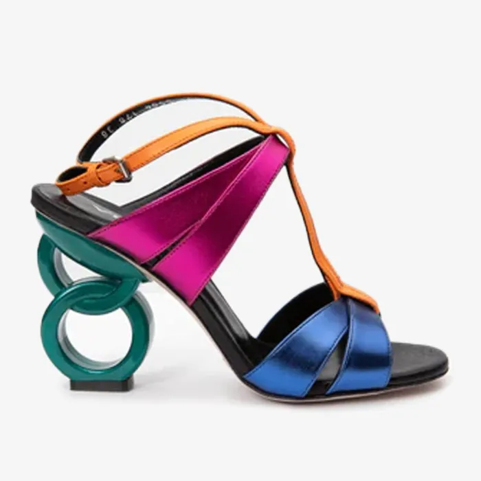 Vinci Leather Sandals The Duffryn Multicolor TStrap Leather Sandal 8211 Women