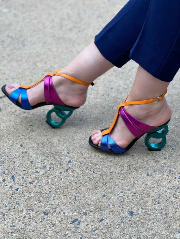 Vinci Leather Sandals The Duffryn Multicolor TStrap Leather Sandal 8211 Women