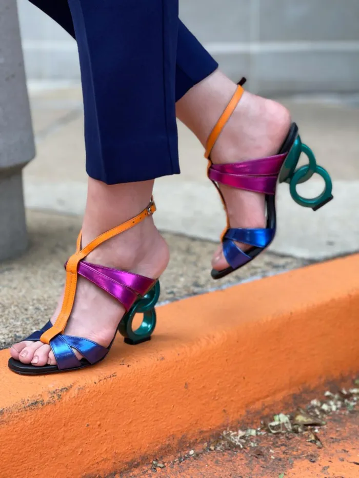 Vinci Leather Sandals The Duffryn Multicolor TStrap Leather Sandal 8211 Women
