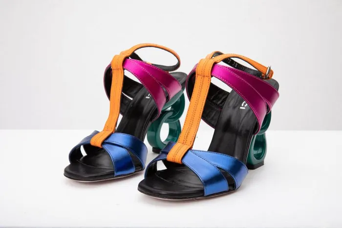 Vinci Leather Sandals The Duffryn Multicolor TStrap Leather Sandal 8211 Women