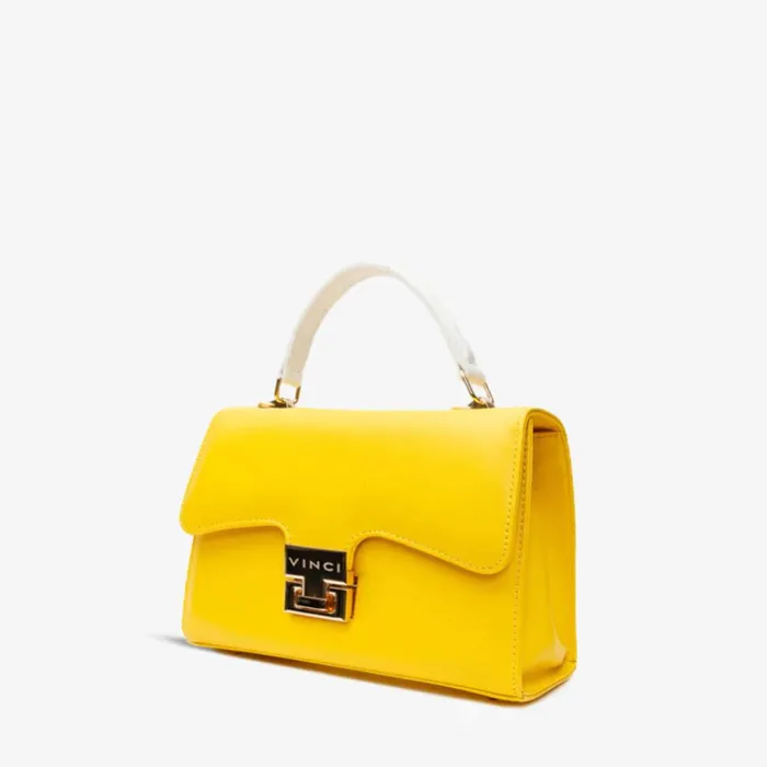 Vinci Leather Sandals The Duffryn Yellow Leather Handbag 8211 Women