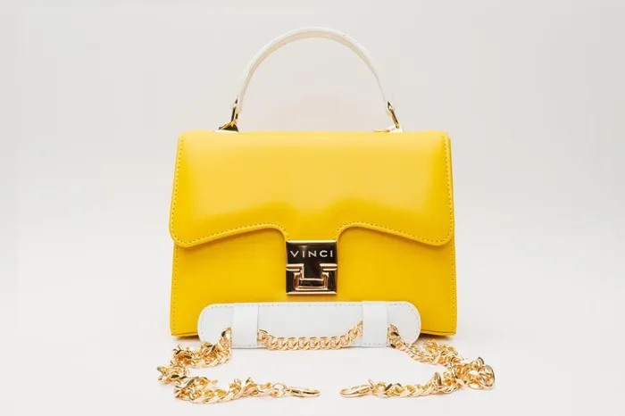 Vinci Leather Sandals The Duffryn Yellow Leather Handbag 8211 Women