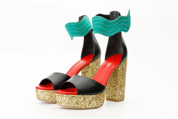 Vinci Leather Sandals The Pera Multicolor Glitter Platform Heel Sandal 8211 Women