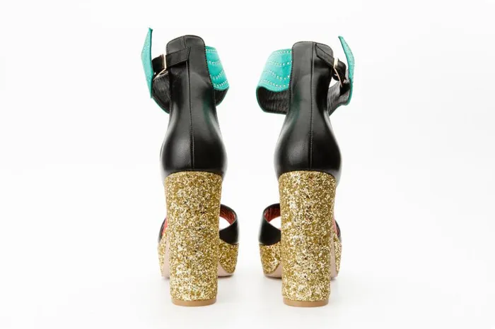 Vinci Leather Sandals The Pera Multicolor Glitter Platform Heel Sandal 8211 Women