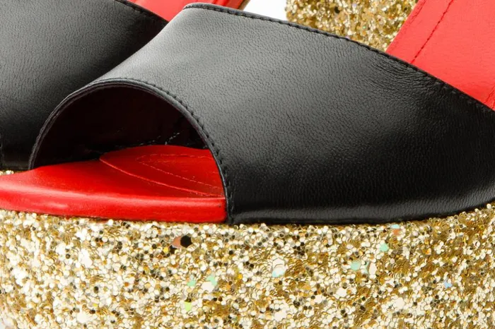 Vinci Leather Sandals The Pera Multicolor Glitter Platform Heel Sandal 8211 Women