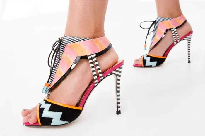 Vinci Leather Sandals The Santa Amaro Multicolor TStrap LaceUp Leather Sandal 8211 Women